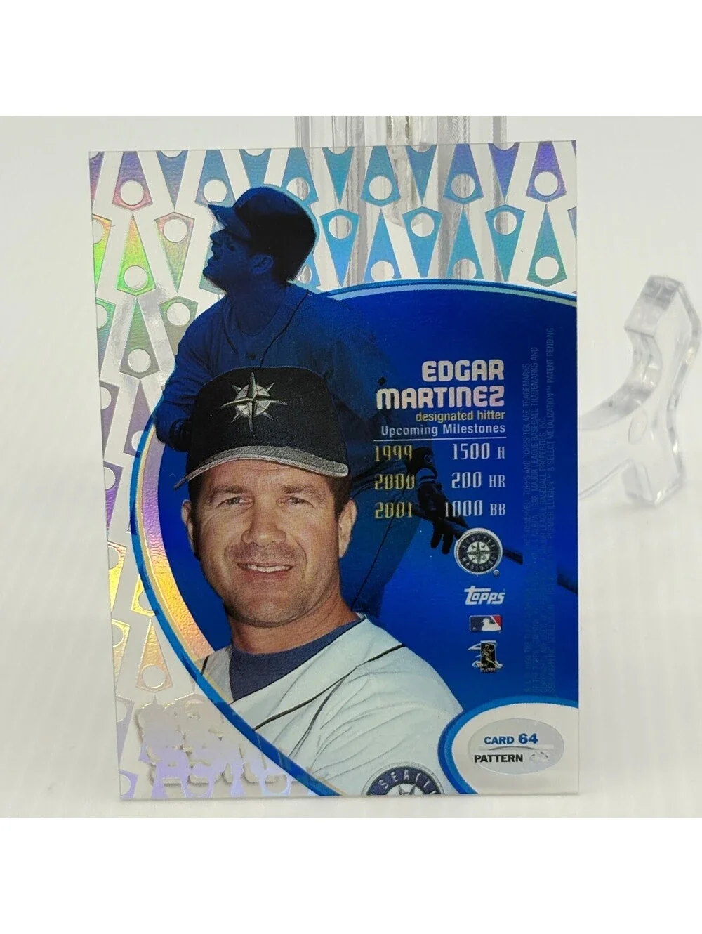 1998 Topps Tek Edgar Martinez #64 Pattern 22 Seattle Mariners Baseball Card